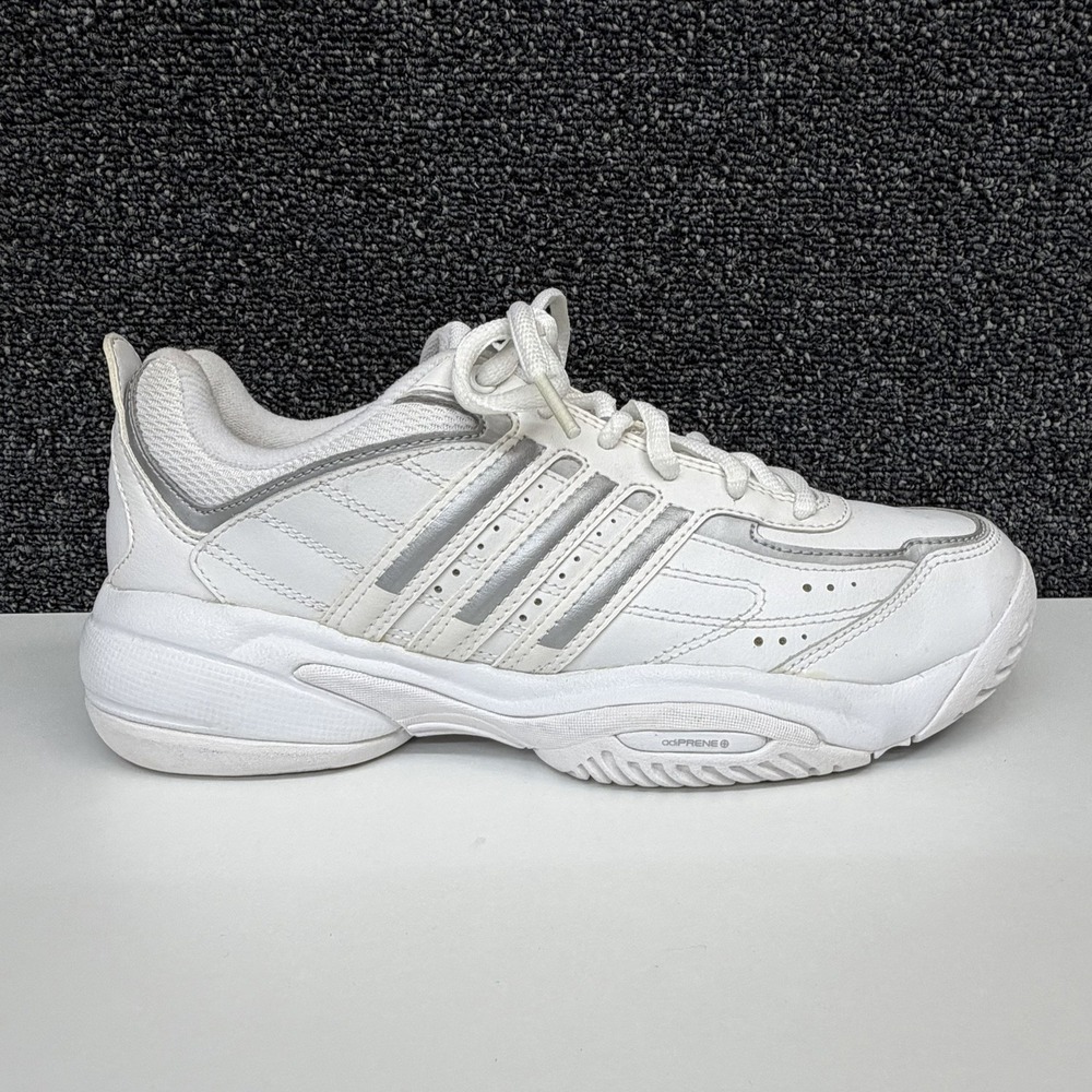Adidas Women's Tennis Shoes‎ G02370 White Silver Size 6 Adiprene Non-Marking